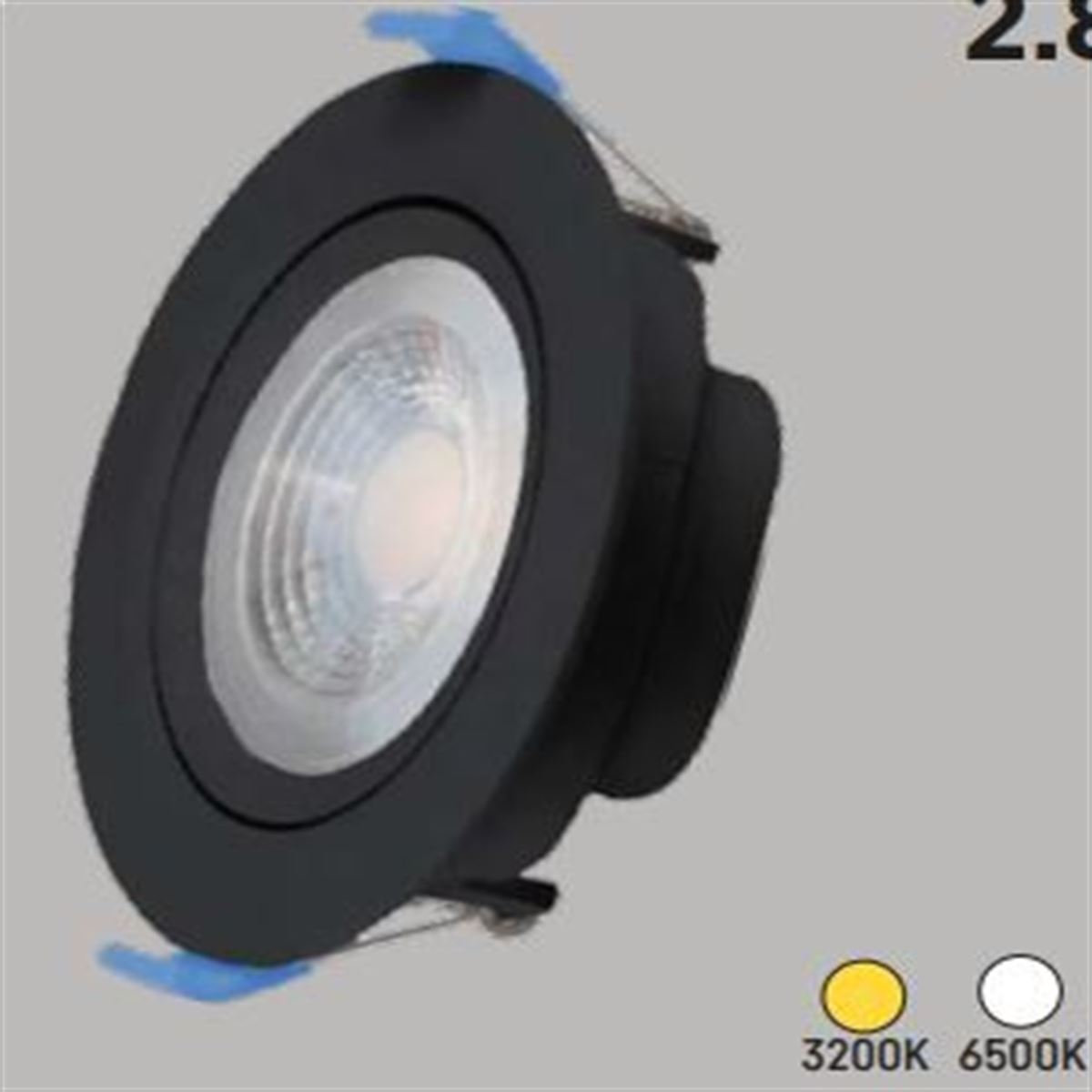 5W.S.A.SLIM  DOWNLIGHT POLİKARBON SİYAH 1